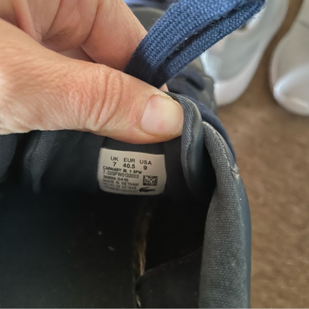 Lacoste Graduate Tonal Navy Leather Trainer Sneaker - Picture 8 of 8